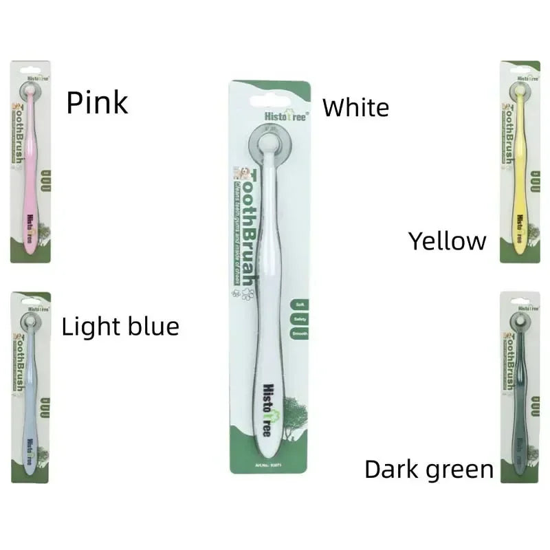 Round Head Toothbrush for Dog  Soft Brush Oral Cleaning