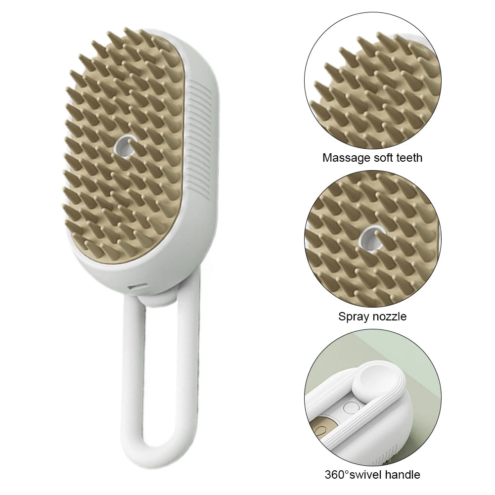 Steamy  Cat Dog Brush 3 in 1 Electric Spray
