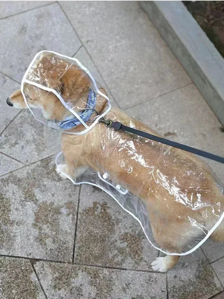 Clear Pet Raincoat Rain Jacket