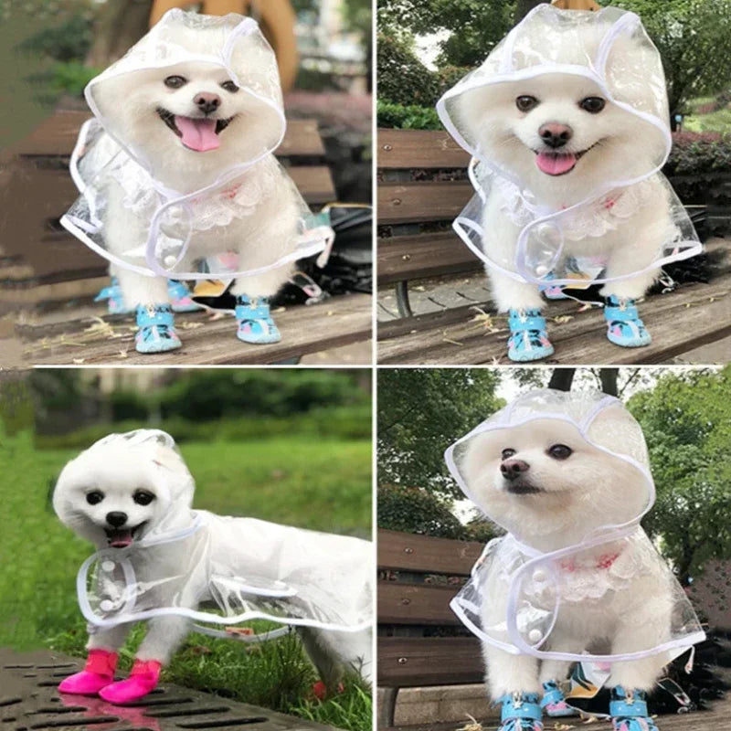 Clear Pet Raincoat Rain Jacket