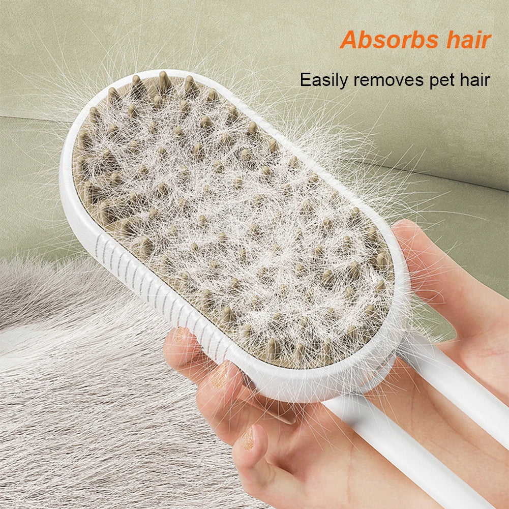 Steamy  Cat Dog Brush 3 in 1 Electric Spray