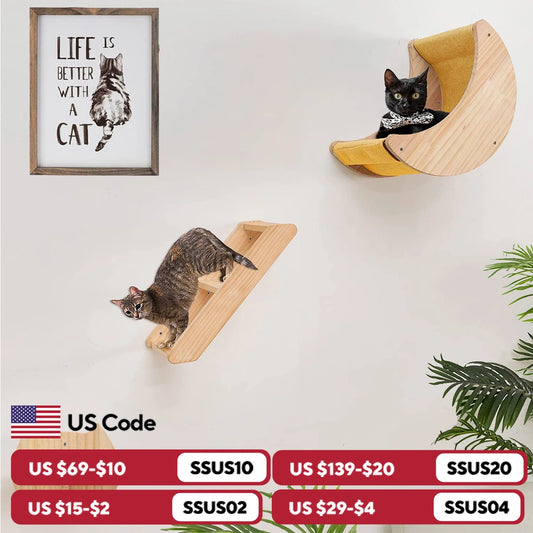 Cat Shelf Wall Hammock Climbing Shelves Moon Shaped