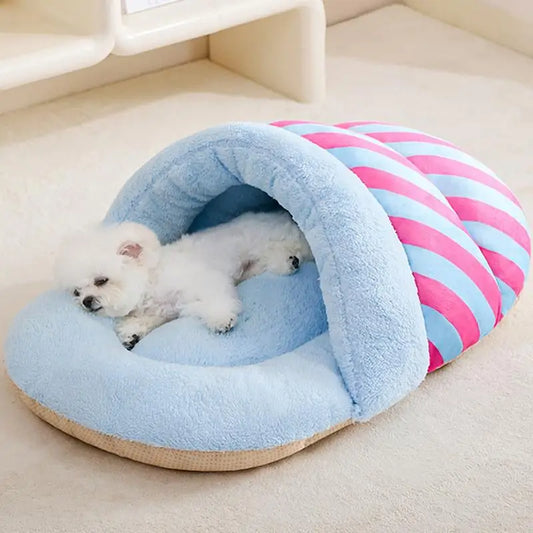 Plush Slippers Cat Sleeping  Cat Cave Bed