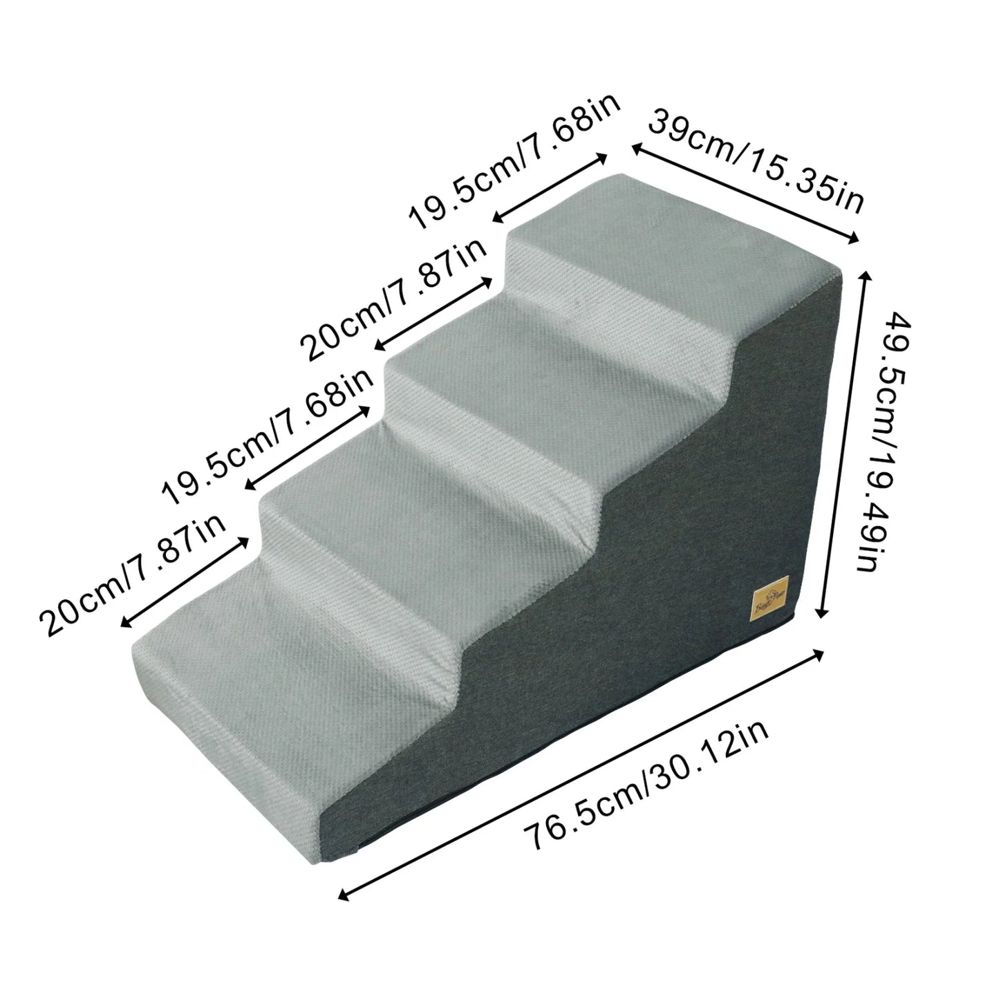 3/4 Steps High Density Foam Dog Stairs Ramp Bed Ladder