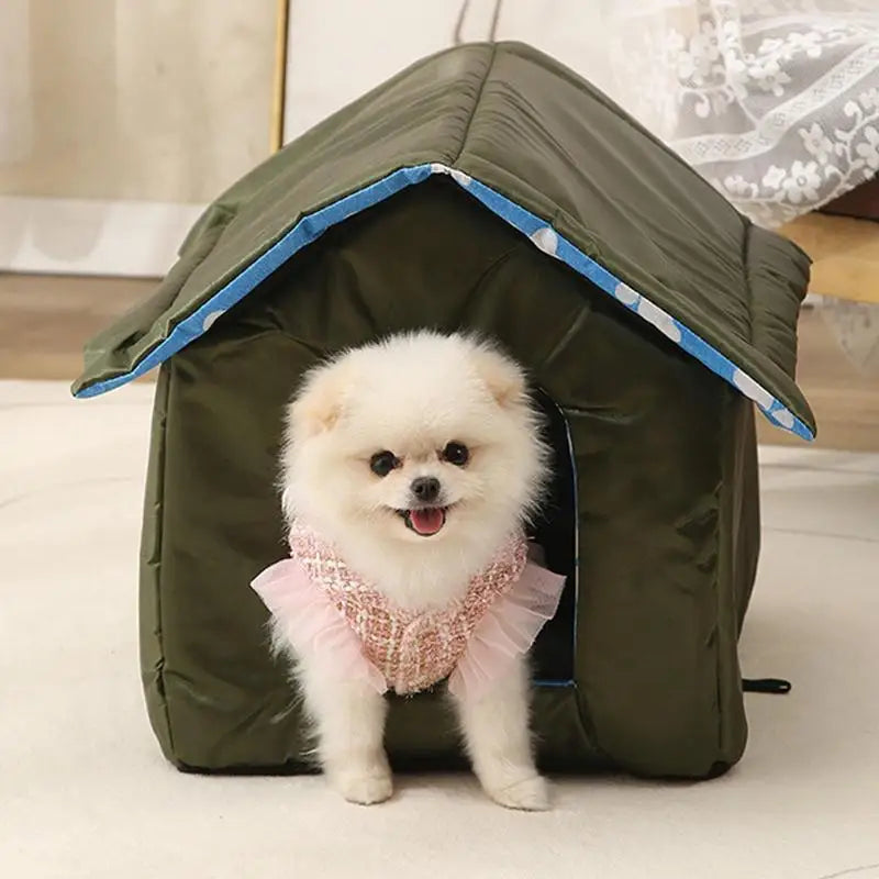 Warm Outdoor Cat House Foldable Insulated Pet House
